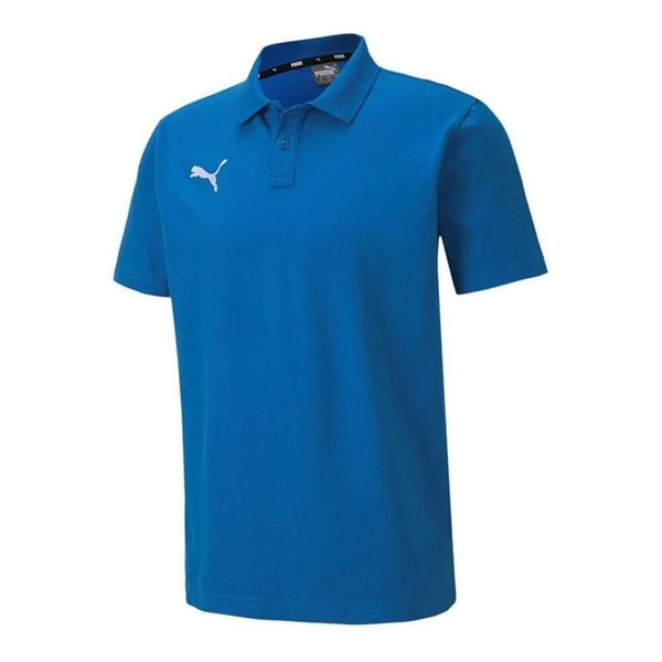 Koszulka Polo Męska TeamGoal 23. Niebieskie koszulki polo męskie Puma, m, bez wzorów, bez kołnierzyka, bez ramiączek. Za 192.99 zł.