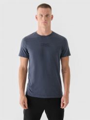 4F T-shirt regular męski 4F x Robert Lewandowski - szary L. Szare t-shirty męskie 4f, l, bez wzorów, z bawełny, bez kołnierzyka, bez ramiączek. W wyprzedaży za 59.99 zł.