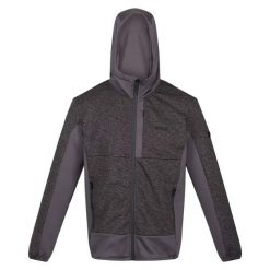 Męski Softshell Z Kapturem Bresdon. Szare kurtki softshell męskie Regatta, m, bez wzorów, z softshellu, z kapturem, trekkingowe. Za 95.99 zł.