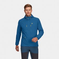 Kurtka męska softshell Alpinus Pourri. Niebieskie kurtki męskie Alpinus, m, bez wzorów, z softshellu, bez kaptura, trekkingowe. Za 299.00 zł.