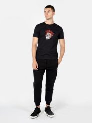 Les Hommes T-Shirt "On Fire" | LBT1002700P | Mężczyzna | Czarny. Czarne t-shirty męskie Les Hommes, m, bez wzorów, z bawełny, bez kołnierzyka, bez ramiączek. W wyprzedaży za 319.00 zł.