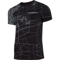 T-shirt męski TSM218 - głęboka czerń allover. T-shirty męskie marki 4f. Za 69.99 zł.