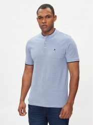 Jack & Jones Polo Paulos 12199711 Niebieski Slim Fit. Niebieskie koszulki polo męskie Jack & Jones, m, bez wzorów, z bawełny, bez kołnierzyka, bez ramiączek. Za 129.99 zł.