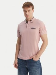 Napapijri Polo E-Amundsen NP0A4IN9 Różowy Regular Fit. Czerwone koszulki polo męskie Napapijri, m, bez wzorów, z bawełny, bez kołnierzyka, bez ramiączek. Za 439.99 zł.