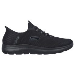 Buty sportowe Sneakersy męskie, Skechers Summits - High Range Slip-Ins. Czarne buty sportowe na co dzień męskie Skechers, l, bez wzorów, z syntetyku, casualowe, bez ramiączek, bez kaptura. Za 382.18 zł.