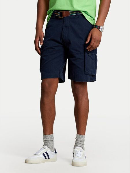 Polo Ralph Lauren Szorty materiałowe 710548502005 Granatowy Classic Fit. Niebieskie szorty męskie Polo Ralph Lauren, bez wzorów, z bawełny. Za 699.99 zł.