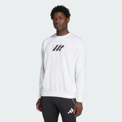 Bluza Copa Graphic. Białe bluzy nierozpinane męskie ADIDAS, l, bez wzorów, sportowe, bez ramiączek, bez kaptura. W wyprzedaży za 142.35 zł.