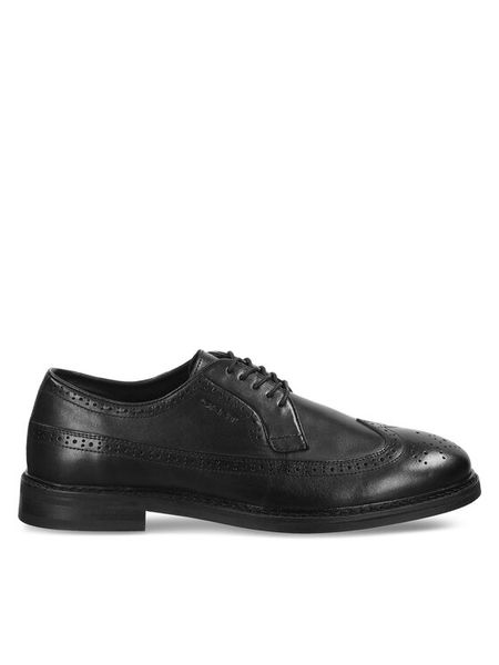 Gant Półbuty 32631190 Czarny. Czarne eleganckie półbuty męskie Gant, ze skóry, wizytowe, bez obcasa, bez zapięcia. Za 719.99 zł.