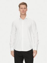 Calvin Klein Koszula K10K114298 Biały Slim Fit. Białe koszule męskie Calvin Klein, m, bez wzorów, z bawełny, bez kołnierzyka, bez ramiączek. Za 239.99 zł.