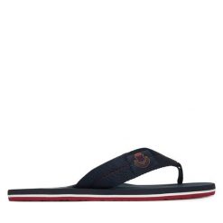 Japonki Tommy Hilfiger. Niebieskie klapki i japonki męskie Tommy Hilfiger, bez wzorów. Za 169.99 zł.