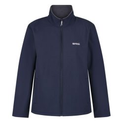 Męski Softshell Cera V. Niebieskie kurtki softshell męskie Regatta, m, bez wzorów, z softshellu, bez kaptura, trekkingowe. Za 147.99 zł.