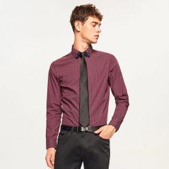 Koszula slim fit z mikroprintem - Bordowy. Koszule męskie marki Giacomo Conti. Za 69.99 zł.