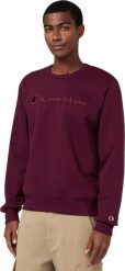 Bluza męska Champion Crewneck Sweatshirt bordowa 220272 RS522 S. Czerwone bluzy nierozpinane męskie CHAMPION, m, bez wzorów, bez ramiączek, bez kaptura. Za 346.44 zł.