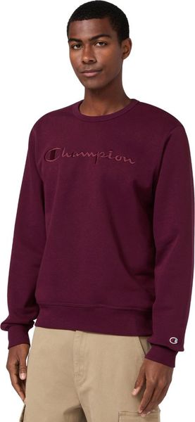 Champion Bluza męska Crewneck Sweatshirt bordowa 220272 RS522 S. Czerwone bluzy nierozpinane męskie CHAMPION, m, bez wzorów, bez ramiączek, bez kaptura. Za 346.44 zł.