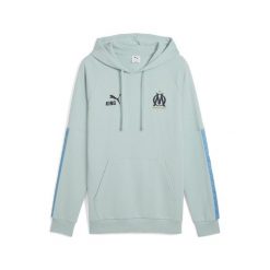 Męska bluza z kapturem Olympique Marsylia KING PUMA. Niebieskie bluzy nierozpinane męskie Puma, m, bez wzorów, z kapturem. Za 299.00 zł.