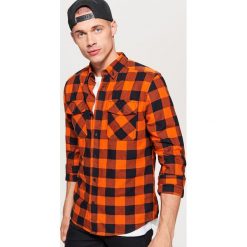 Koszula w kratę - Pomarańczowy. Koszule męskie marki Cropp. W wyprzedaży za 49.99 zł.