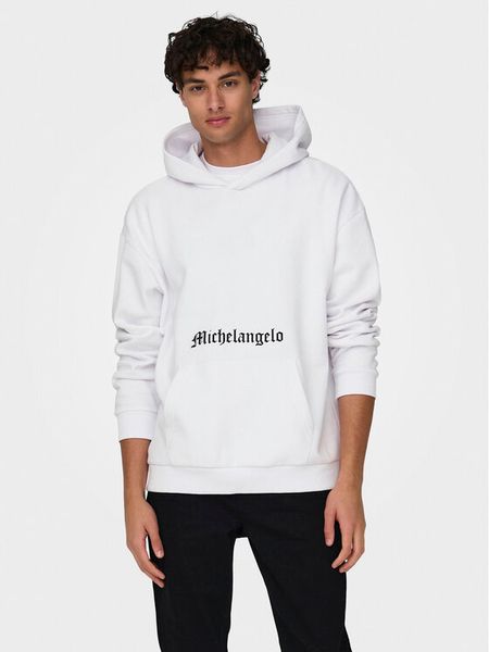 Only & Sons Bluza Apoh 22028208 Biały Relaxed Fit. Białe bluzy nierozpinane męskie Only & Sons, m, bez wzorów, z syntetyku, bez ramiączek, bez kaptura. Za 209.99 zł.