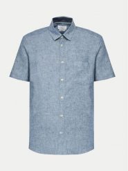 S.Oliver Koszula 2149785 Niebieski Regular Fit. Niebieskie koszule męskie S.Oliver, m, bez wzorów, z bawełny, bez kołnierzyka, bez ramiączek. Za 129.99 zł.