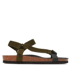 Sandały Genuins. Brązowe sandały męskie Genuins, bez zapięcia. Za 219.99 zł.