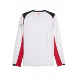 Męska koszulka wyjazdowa z długim rękawem AC Milan 25/26 PUMA. Białe koszulki męskie z długim rękawem Puma, m, bez wzorów, sportowe, bez kołnierzyka, bez ramiączek. Za 479.00 zł.
