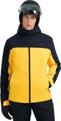 Kurtka narciarska męska 4F M0787 żółto-czarna 4FWAW25TTJAM0787 70S 2XL. Czarne kurtki narciarskie i snowboardowe męskie 4f, m, bez wzorów, bez kaptura, narciarskie. Za 505.57 zł.