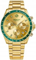 Zegarek Giewont Zegarek Męski Chronograph Sapphire Złoto Zielony GW3520-B6. Niebieskie zegarki męskie Giewont, złote. Za 208.17 zł.