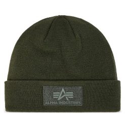 Czapka Alpha Industries. Zielone czapki męskie Alpha Industries, na zimę, bez wzorów. Za 139.99 zł.