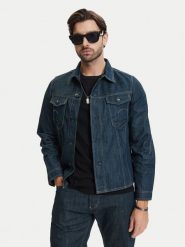 G-Star Raw Kurtka jeansowa 3D Dart D28418-E358 Granatowy Regular Fit. Niebieskie kurtki męskie G-Star Raw, m, bez wzorów, z bawełny, retro, bez ramiączek, bez kaptura. Za 619.99 zł.