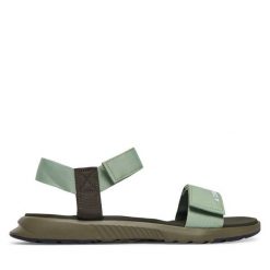 Sandały adidas. Zielone sandały męskie ADIDAS, bez zapięcia. Za 179.99 zł.