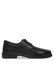 Rieker Półbuty B0800-00 Czarny. Czarne eleganckie półbuty męskie Rieker, ze skóry, wizytowe, bez obcasa, bez zapięcia. Za 359.99 zł.