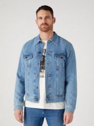 WRANGLER AUTHENTIC JACKET MĘSKA KURTKA JEANSOWA JEANS LOGO Jacket Empire W410EL44L 112329005. Kurtki męskie Wrangler, l, bez wzorów, z jeansu, bez ramiączek, bez kaptura. Za 319.99 zł.