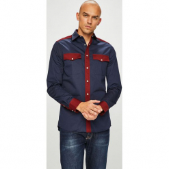 Calvin Klein - Koszula. Czarne koszule męskie Calvin Klein, z bawełny, z klasycznym kołnierzykiem, z długim rękawem. Za 449.90 zł.