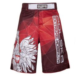 Spodenki do Grapplingu MMA BJJ K1 męskie EXTREME HOBBY POLSKA red. Czerwone szorty sportowe męskie EXTREME HOBBY, bez wzorów, z poliesteru, sportowe. Za 219.00 zł.