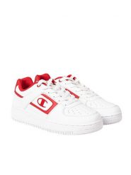 Champion Sneakersy "Foul Play Eleme" | S21775 | Foul Play Eleme | Mężczyzna | Biały, Czerwony. Białe buty sportowe na co dzień męskie CHAMPION, m, bez wzorów, ze skóry, bez ramiączek, bez kaptura. W wyprzedaży za 179.00 zł.