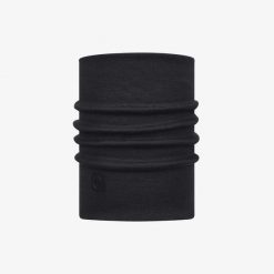 Komin wielofunkcyjny z wełny merynosów Buff Merino Heavyweight. Czarne szaliki męskie Buff, bez wzorów, z wełny, sportowe. Za 122.39 zł.