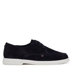 Mokasyny Tommy Hilfiger. Niebieskie mokasyny męskie Tommy Hilfiger, bez zapięcia. Za 369.99 zł.