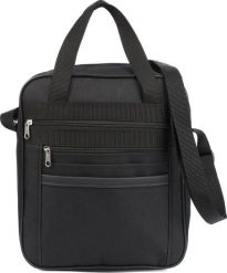 Beltimore Męska torba na ramię raportówka A4 listonoszka czarna pojemna elegancka F54. Czarne torby męskie na ramię Beltimore, bez wzorów, eleganckie, na ramię. Za 49.99 zł.