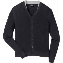 Sweter rozpinany Regular Fit bonprix czarny. Kardigany męskie marki bonprix. Za 37.99 zł.