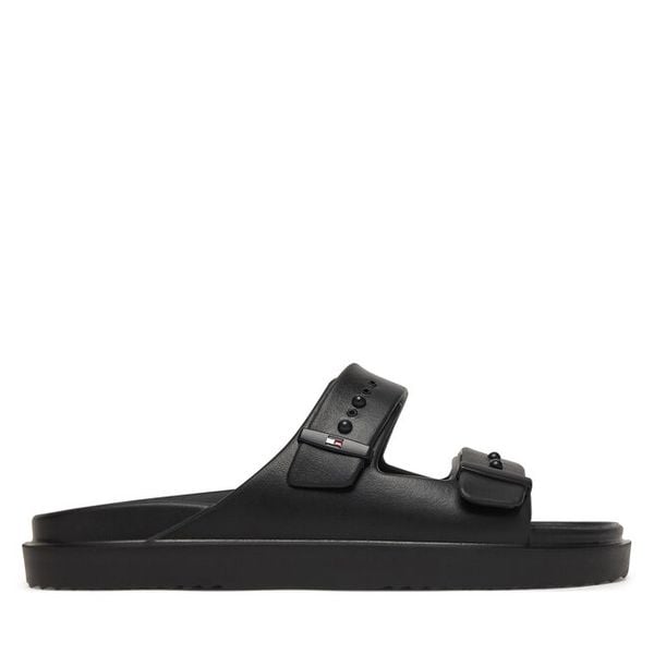 Klapki Tommy Hilfiger. Czarne klapki i japonki męskie Tommy Hilfiger, bez wzorów. Za 209.99 zł.