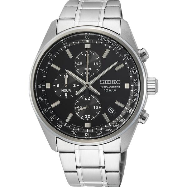 Seiko Mężczyźnizegarek Seiko Chronograph srebrny - stal nierdzewna Zegarki męskie 1 ct Męskie. Szare zegarki męskie Seiko, z materiału, srebrne. Za 926.99 zł.