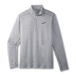Bluza do biegania męska Brooks Dash 1/2 Zip 2.0. Szare bluzy nierozpinane męskie Brooks, m, bez wzorów, bez ramiączek, bez kaptura. Za 249.99 zł.