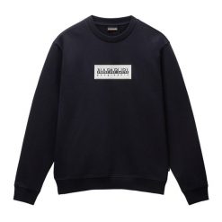 Bluza męska Napapijri B-Box Logo C. Czarne bluzy nierozpinane męskie Napapijri, l, bez wzorów, casualowe, bez ramiączek, bez kaptura. Za 259.99 zł.
