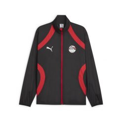 Męska kurtka przedmeczowa Egipt PUMA. Czarne kurtki męskie Puma, m, bez wzorów, bez ramiączek, bez kaptura. Za 399.00 zł.