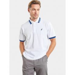 Koszulka Polo Męska Nautica Elm. Białe koszulki polo męskie Nautica, m, bez wzorów, z bawełny, biznesowe, bez kołnierzyka, bez ramiączek. Za 259.00 zł.
