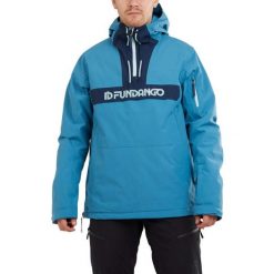 Kurtka narciarska męska Burnaby Logo Anorak. Niebieskie kurtki narciarskie i snowboardowe męskie Fundango, na zimę, m, bez wzorów, bez kaptura, narciarskie. W wyprzedaży za 349.00 zł.