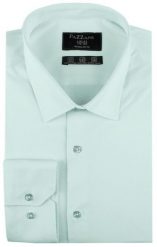 Jednokolorowa, Bawełniana Koszula o Prostym Kroju - Miętowa. Zielone koszule męskie Pazzani, bez wzorów, z bawełny, bez kołnierzyka, bez ramiączek. Za 169.00 zł.