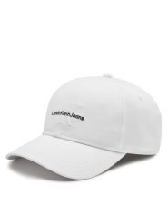Calvin Klein Czapka z daszkiem Monologo Embro K50K512180 Biały. Białe czapki męskie Calvin Klein, bez wzorów, z bawełny. Za 99.99 zł.
