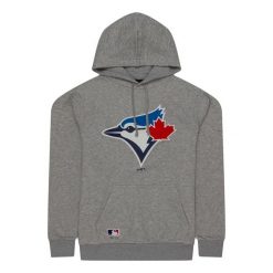 Bluza z kapturem Blue Jays Nos MLB Regular. Szare bluzy nierozpinane męskie New Era, m, bez wzorów, z kapturem. Za 252.95 zł.