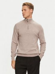La Martina Sweter ZMS003 YW091 Brązowy Regular Fit. Brązowe kardigany męskie La Martina, m, bez wzorów, z bawełny, bez ramiączek. Za 409.99 zł.