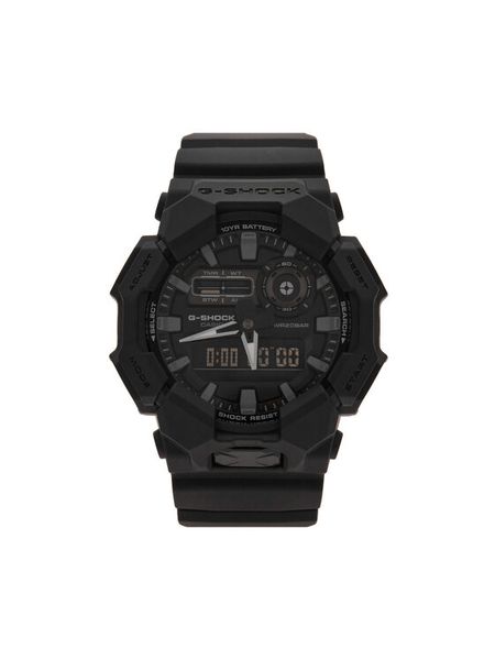 G-Shock Zegarek GA-010-1A1ER Czarny. Czarne, analogowe zegarki męskie G-Shock. Za 449.99 zł.